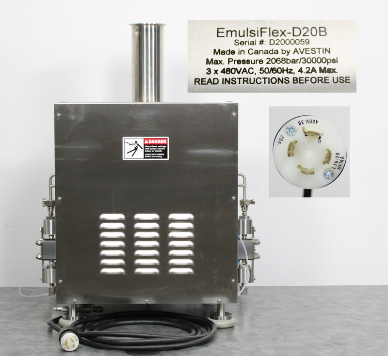 Avestin EmulsiFlex-D20B High Pressure Homogenizer 20L/hour Capacity