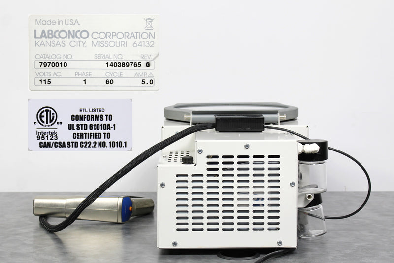 Labconco CentriVap DNA Vacuum Concentrator 7970010 w/ CentriZap Strobe Light