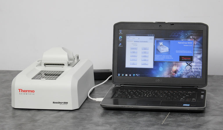 Thermo Scientific NanoDrop 8000 UV-Vis Spectrophotometer with Laptop & Software