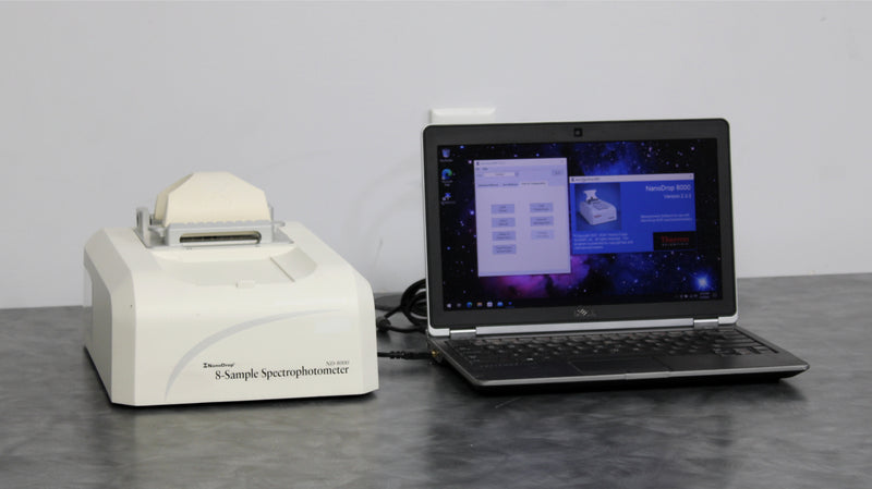 NanoDrop ND-8000 8-Sample UV-Vis Spectrophotometer with Laptop & Software