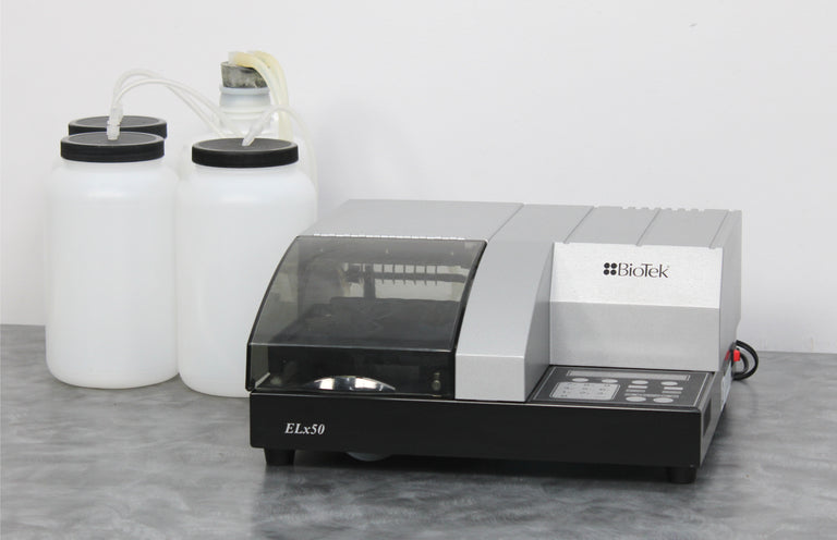 BioTek ELx50/8V Microplate Strip Plate Washer with Reagent & Waste Bottles