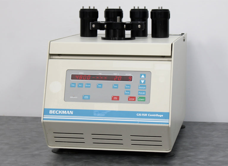 Beckman GS-15R Refrigerated Benchtop Centrifuge 365702 w/ S4180 Rotor & Buckets