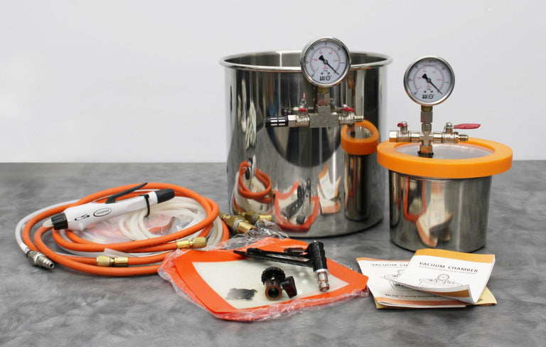 Bacoeng Vacuum Chamber 1.5 Gallon and 1 Liter Chamber w/ Lid for Resin