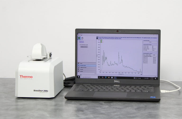 Thermo Scientific NanoDrop 2000c UV-Vis Spectrophotometer w/ Laptop & Software