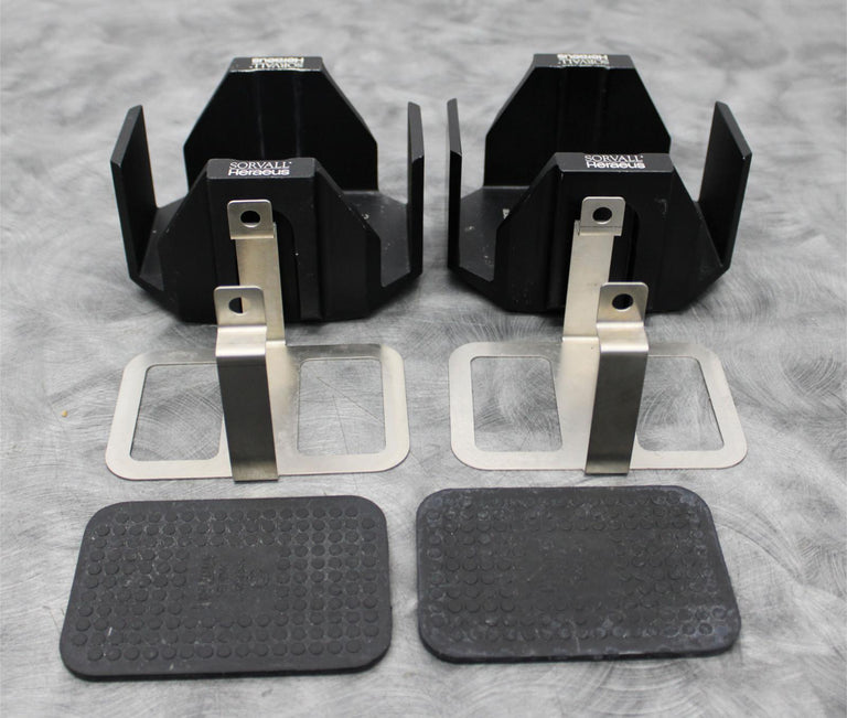 x2 Sorvall Heraeus 75006449 Centrifuge Rotor Microplate Buckets w/ Trays & Pads