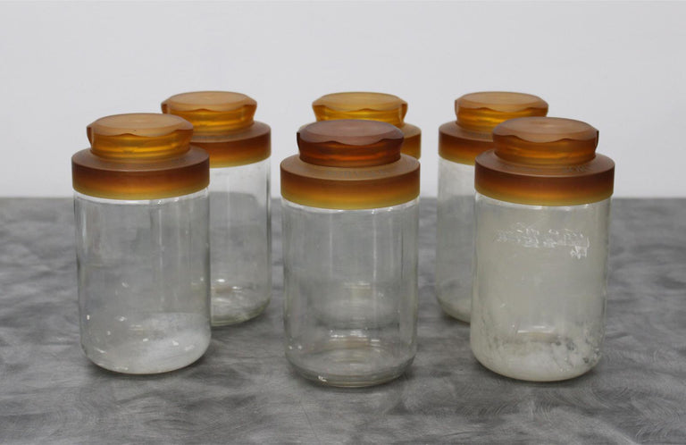 x8 Sorvall 76964 Sealing Caps with (6) 1000mL PP Centrifuge Bottles