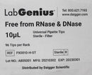 x3 Boxes Daigger LabGenius 10µl Universal Pipette Tips Sterile-Filter 960 p/ Box