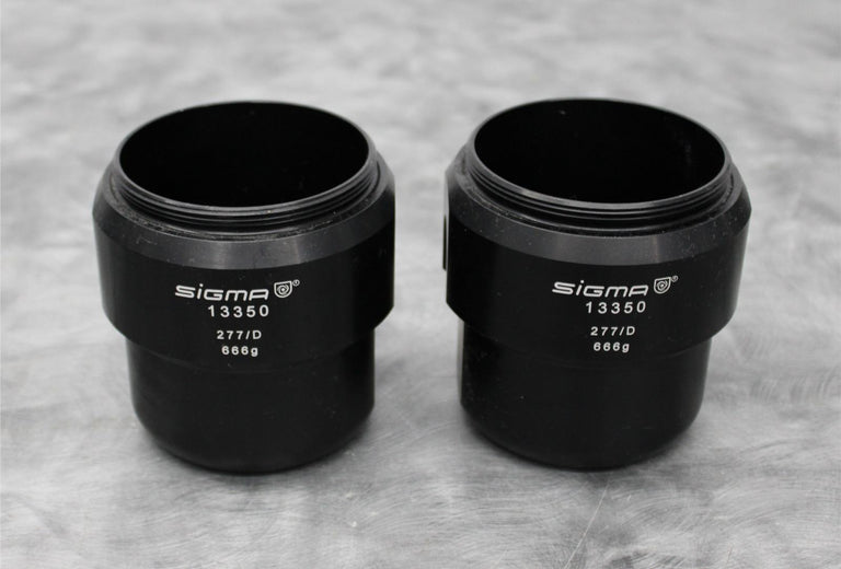x2 Sigma 13350 Centrifuge Rotor Buckets 750mL for Sigma 11150 Swing-Out Rotor