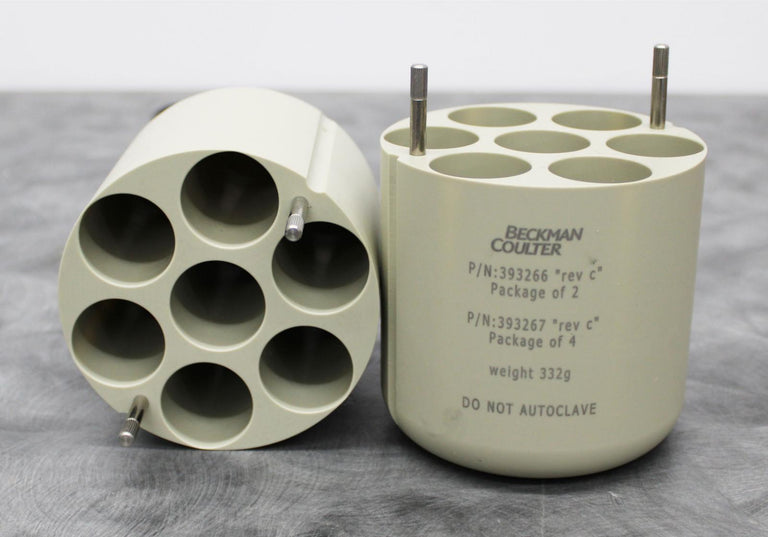 x2 Beckman Coulter 393266 Centrifuge Swing-Bucket 7x50mL Conical Rotor Adapter