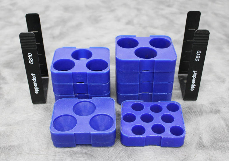 x2 Eppendorf 5810 758.009 Centrifuge Swing Bucket Rotor Adapters 3x50mL