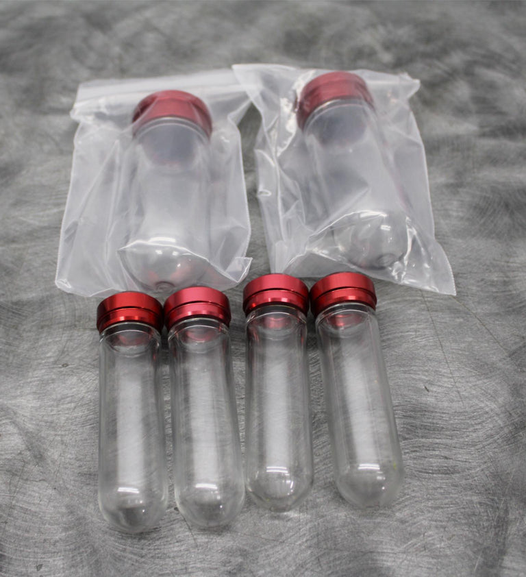 x6 Beckman Coulter 70/30 mL Polycarbonate Bottles with Screw Caps and Seals