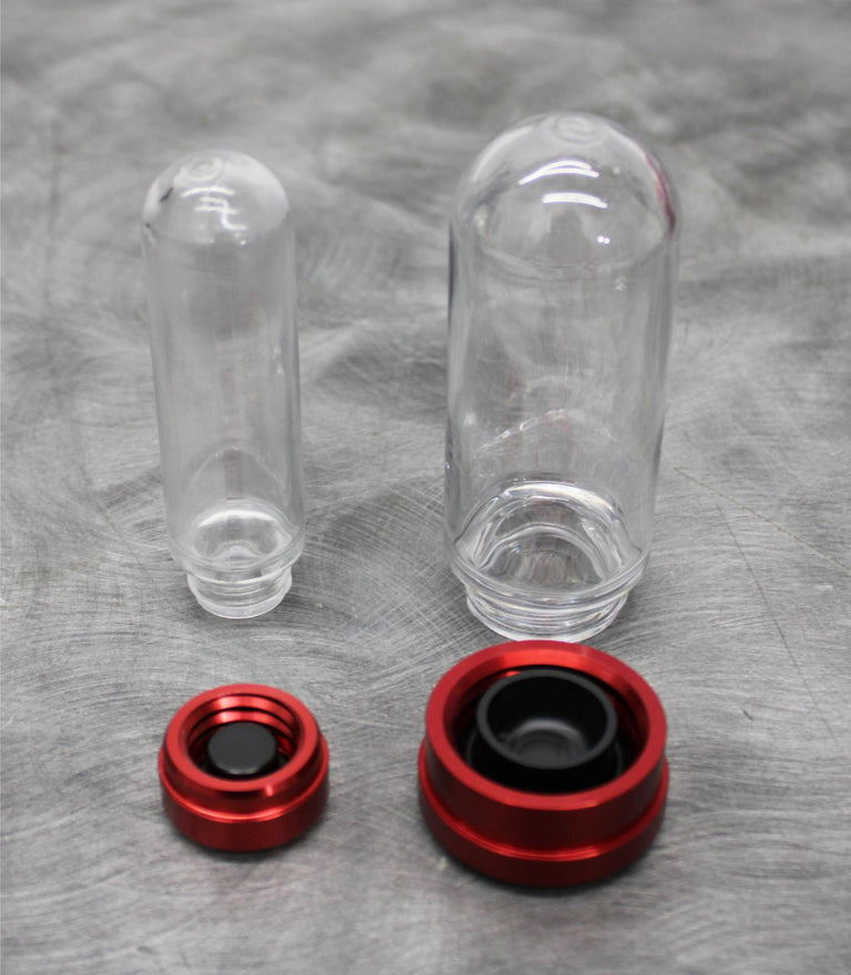 x6 Beckman Coulter 70/30 mL Polycarbonate Bottles with Screw Caps and Seals