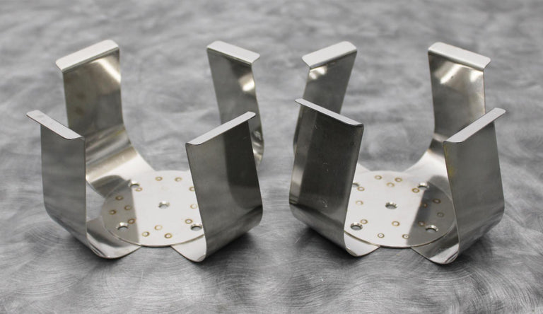 x2 Stainless Steel Incubator Platform Orbital Shaker Flask Clamps 2-Liter