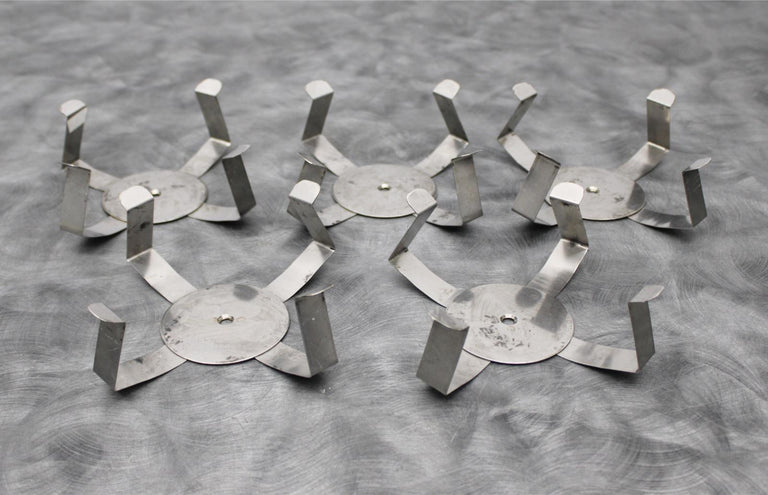 x5 Stainless Steel 1000mL Incubator Platform Shaker Flask Clamps
