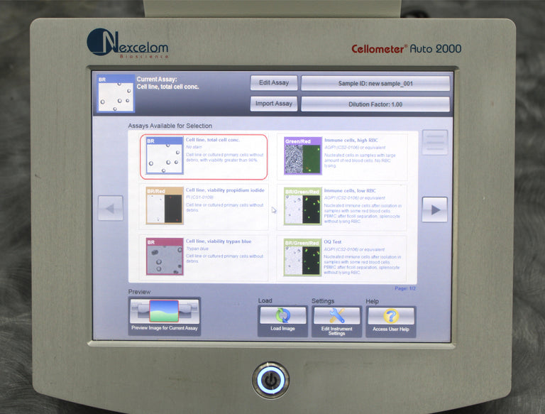 Nexcelom Bioscience Cellometer Auto 2000 Cell Profiler Automated Counter