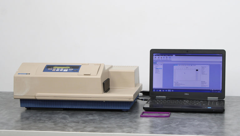 Molecular Devices SpectraMax M3 Multi-Mode Microplate Reader and Laptop