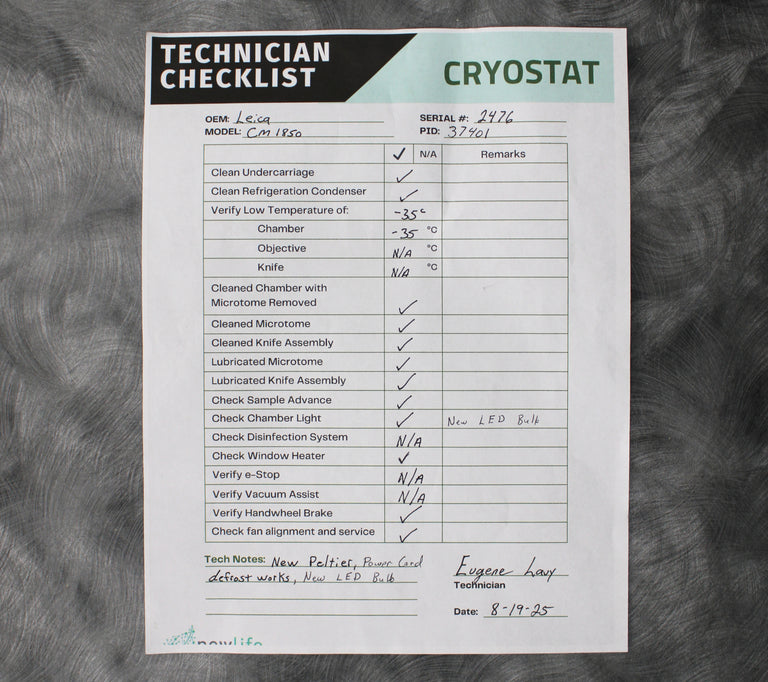 Leica CM1850-3-1 Cryostat Microtome 047131148 and Blade Holder