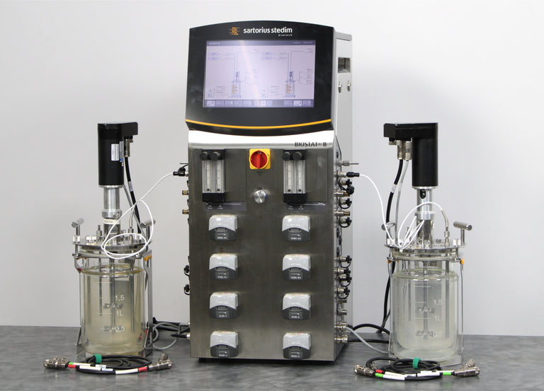 Sartorius BIOSTAT B2 Bioreactor Twin Control Tower BB-8821050 with Univessels