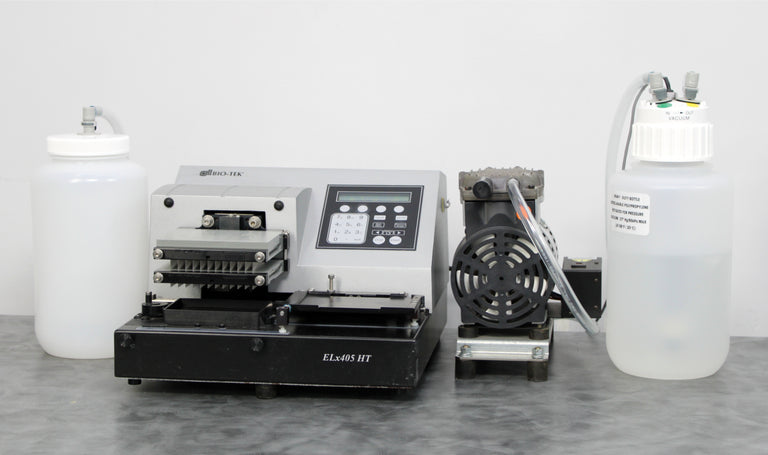 BioTek ELx405HTV Microplate Washer Dual 192-Tube Manifold with Vacuum Pump