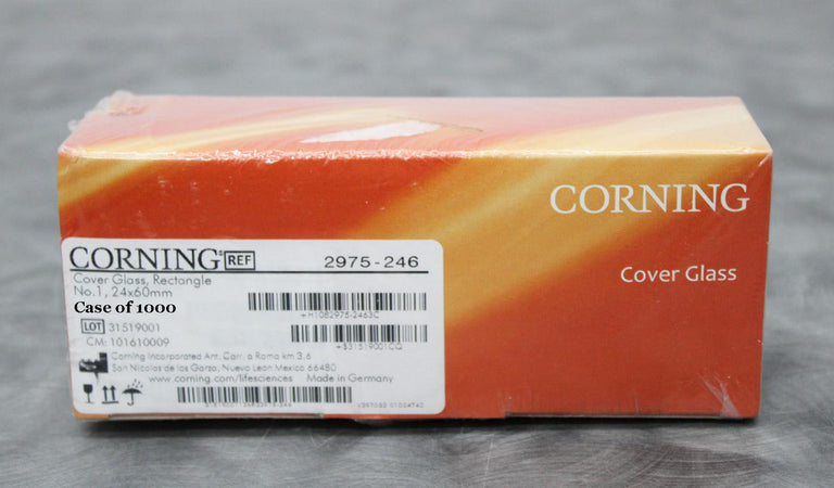 Corning 2975-246 Cover Glass 24x60 mm Rectangular NO. 1 Case of 1000