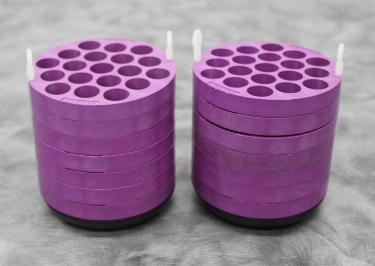x2 Beckman Coulter 341939 Centrifuge Rotor Bucket Adapters 19x12mL 7-Disc