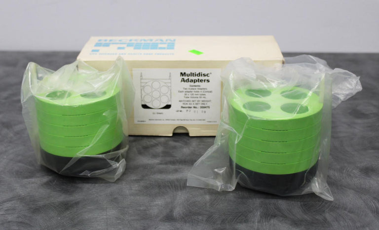 x2 New Beckman Coulter 345371 Swing Bucket Rotor Tube Adapters 5-Disc 4x50mL
