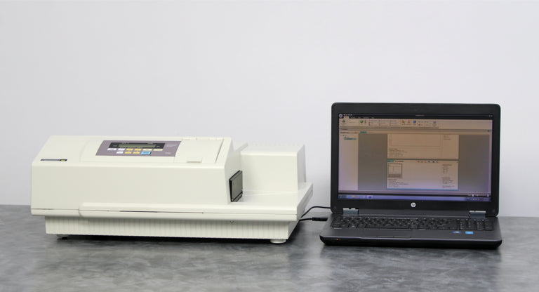 Molecular Devices SpectraMax M2e Multimode Microplate Reader with Laptop