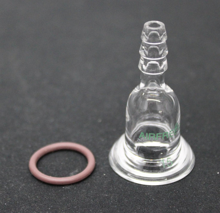 Chemglass AF-0070-05 Schlenk Style B 15mm Ring 10mm Serrated Hose Connection