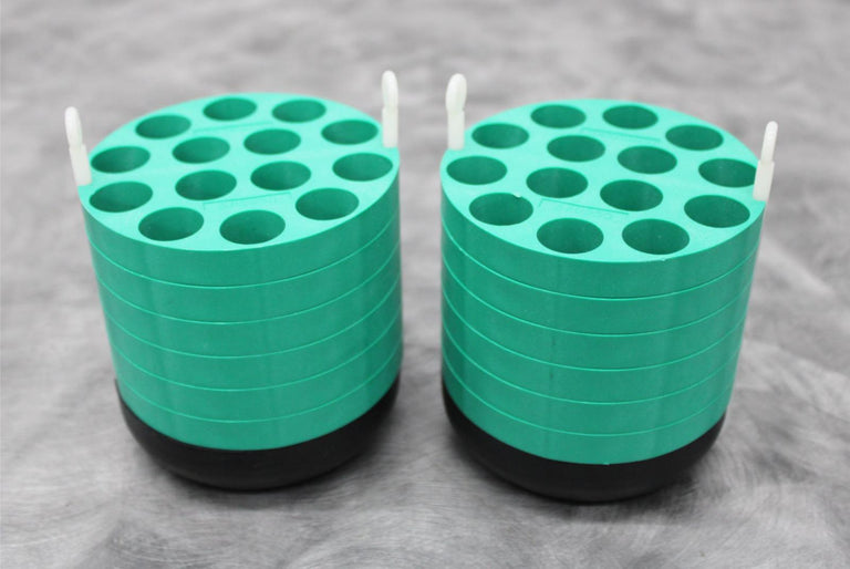 x2 Beckman Coulter 14x15mL Centrifuge Swing-Bucket GH-3.8 Rotor Adapters 349950