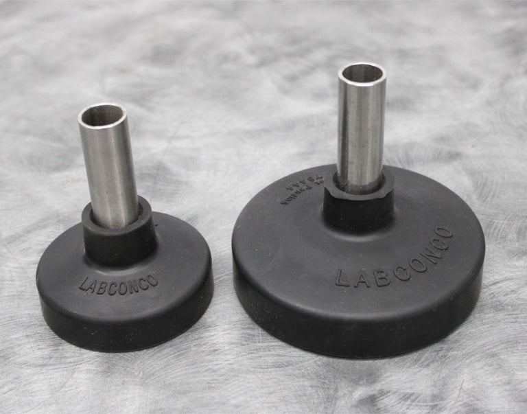 x2 Labconco Freeze Dryer Flask Tops 75444 / 75442 with Stainless Steel Adapters