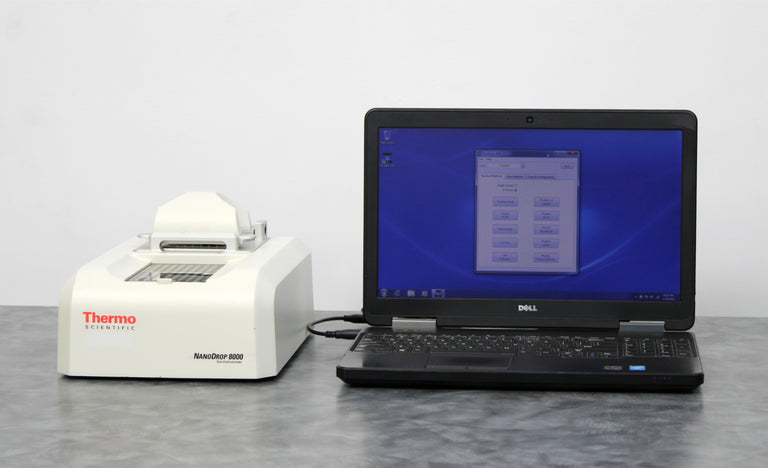 Thermo Scientific NanoDrop 8000 UV-Vis Spectrophotometer and Laptop