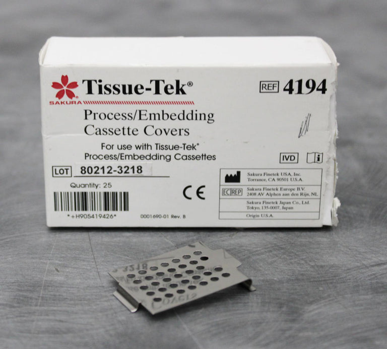 Tissue-Tek 25 a Box Process / Embedding Stainless Steel Cassette Covers 4194