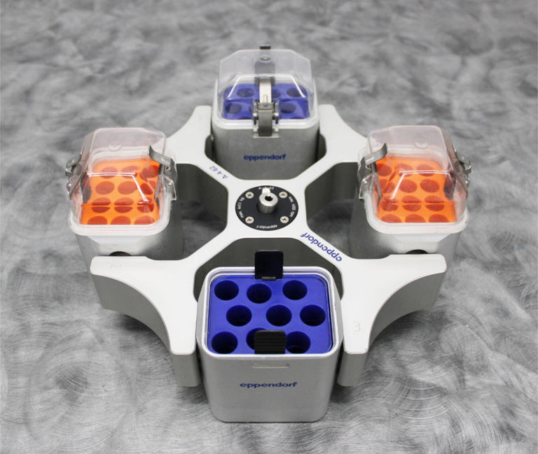 Eppendorf A-4-62 Centrifuge Swing Bucket Rotor 4 Buckets - 4 Adapters - 3 Lids