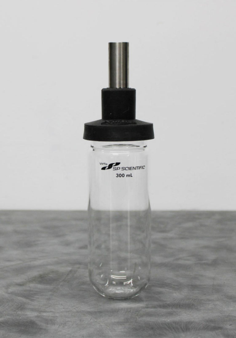 SP Scientific VirTis Wide Mouth 300mL Flask - Cap with Straight SS Adapter