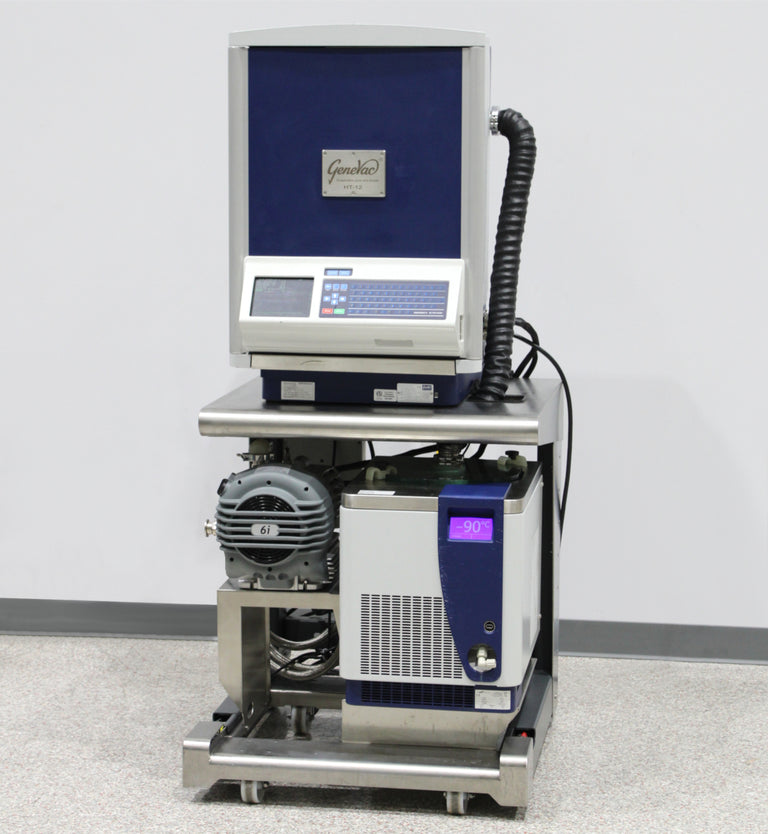 GeneVac HT-12 Centrifugal Evaporator with VC6000 Condenser nXDS6i Pump and Cart