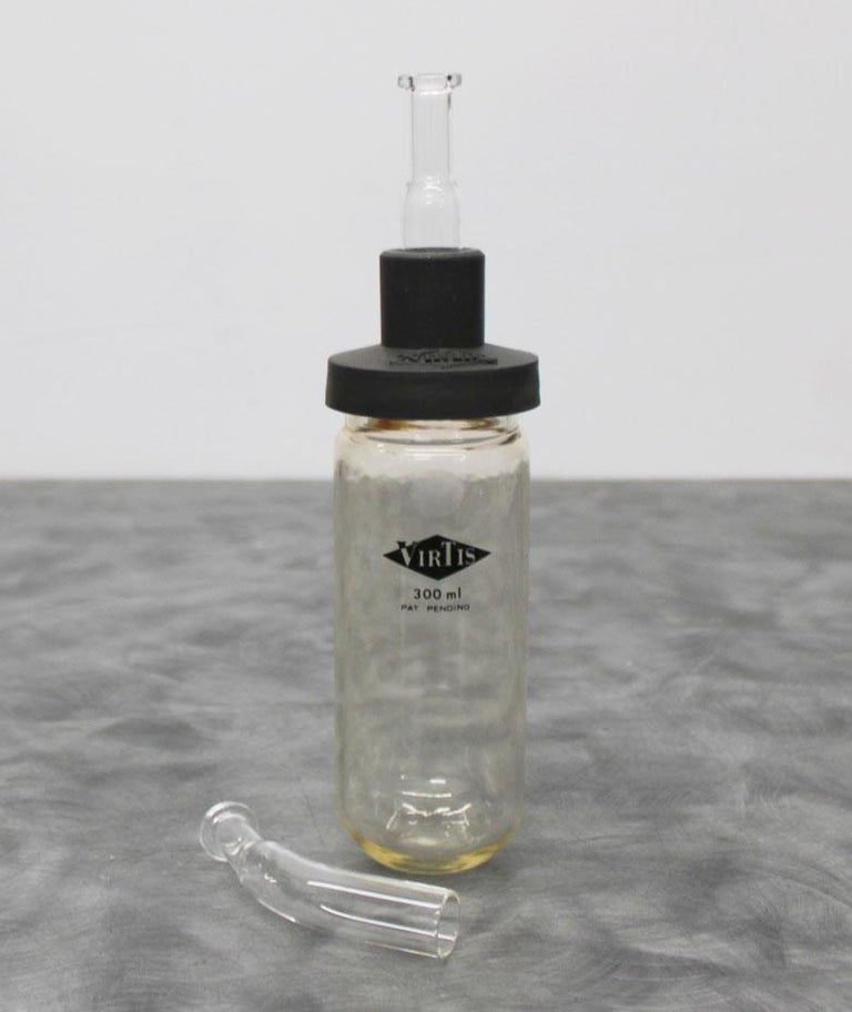 VirTis 300mL Fast-Freeze Lyophilizing Flask with Cap and 2 Glass Adapters