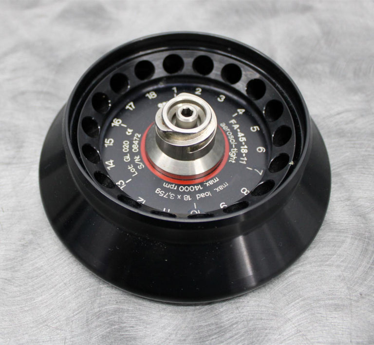 Eppendorf FA-45-18-11 Fixed Angle Centrifuge Rotor 18x1.5/2mL 14K RPM No Lid