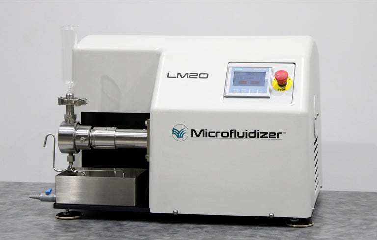 Microfluidics LM20 Microfluidizer Processor 30K High-Shear Fluid Homogenizer
