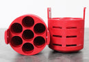 Lot of 2 Jouan 11210560 Swing Bucket Rotor Insert Adapters 7x30mL Tube Hole Size View