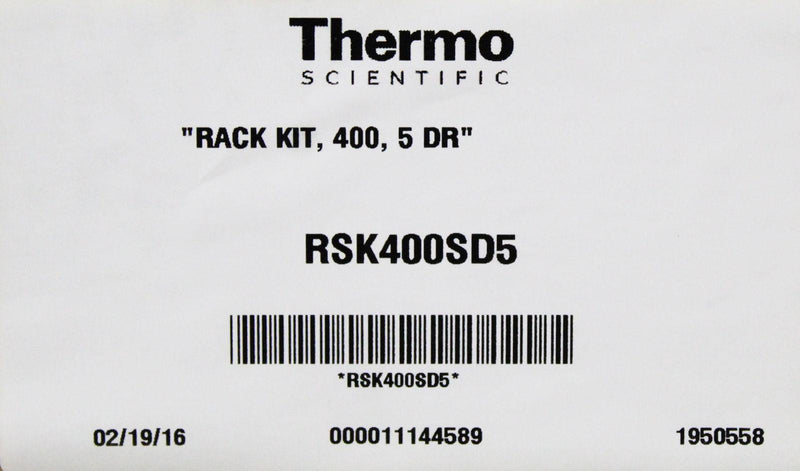 Thermo Scientific RSK400SD5 Freezer Shelf Kit Rack for 20 view of label