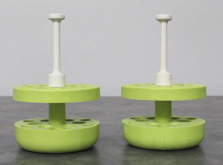 Lot of 2 Beckman Green Adapter 359487 6x15mL and 6x 3-5ml for Areosolve Buckets