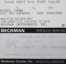 Beckman Coulter Biomek 719657 Valve Unit and Beckman Coulter 2000 Wash Unit Label information