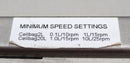 GE Wave 20/50EH Base for 20L Wave Platform Bioreactor speed setting label