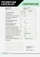 Eppendorf 5417C High-Speed MicroCentrifuge technician checklist