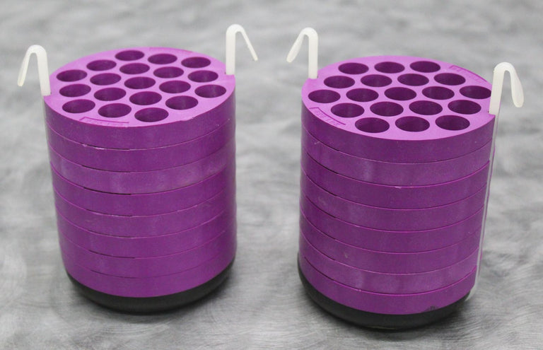 Lot of 2 Beckman 19x12mL Centrifuge Swing Bucket Rotor 8-Disc Adapters 341939