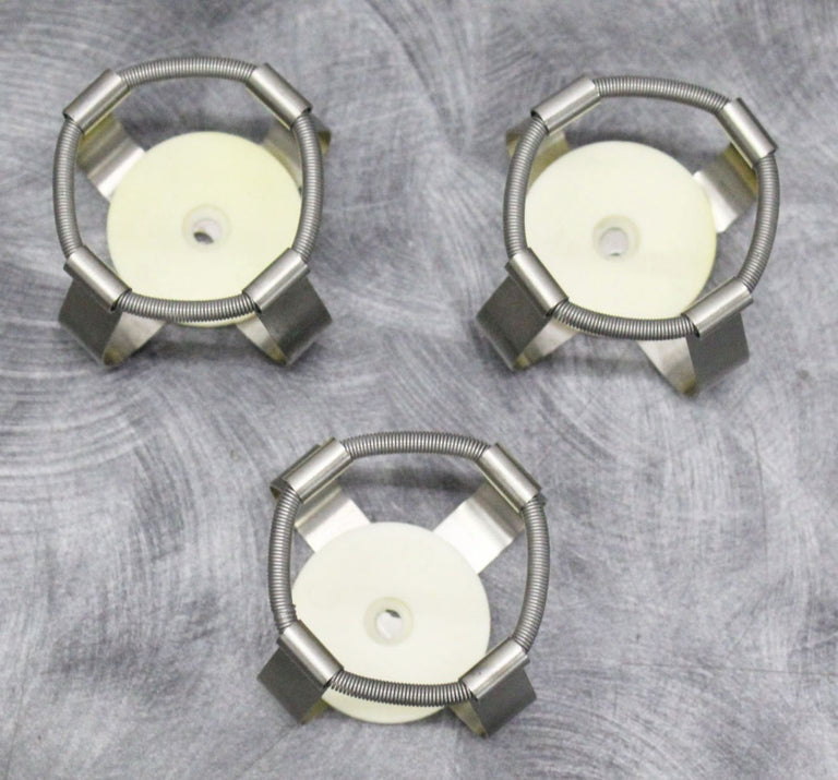 x3 Erlenmeyer Stainless Steel 50mL Flask Clamps & Screws for Shakers
