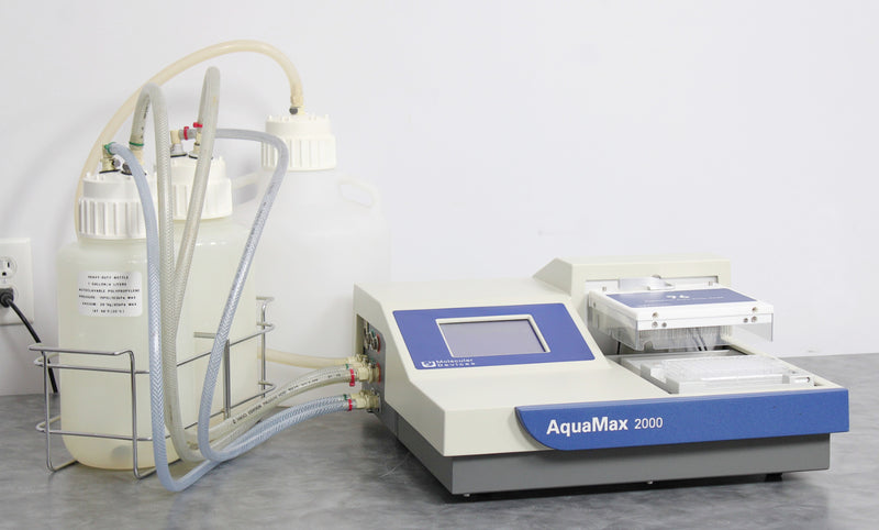 Molecular Devices AquaMax 2000 Microplate Washer AQ2K w/ Bottles & 96-Well Head