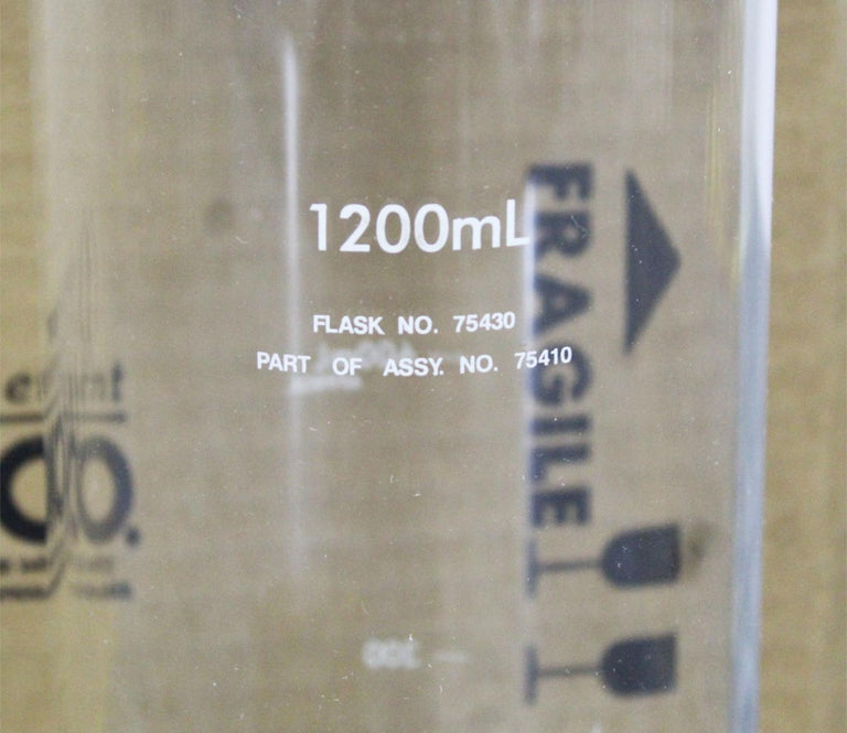 Labconco Fast-Freeze 75430 Clear Glass Drying Flask 1200mL with Lid NIB