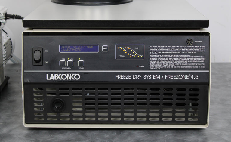 Labconco FreeZone 4.5 -50°C Benchtop Freeze Dryer 7750000 w/ Manifold & Pump