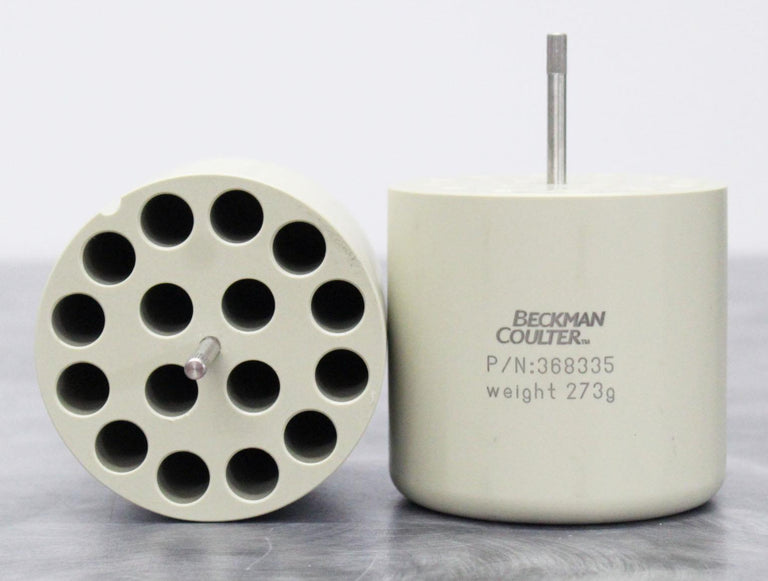 Lot of 2 Beckman 368335 Centrifuge Swing Bucket Rotor 16 x 5-7mL Adapters 273g